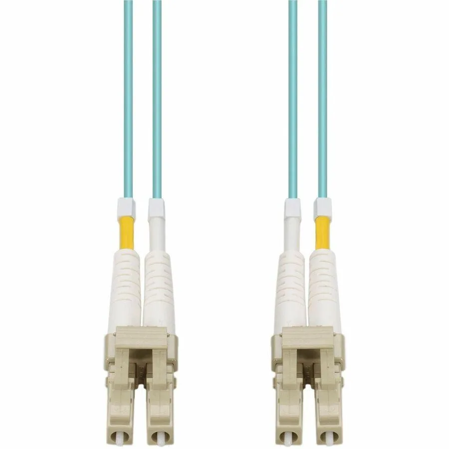 AddOn AddOn 0.5m LC to LC Aqua OM4 Duplex OFNR Riser-Rated Fibre Optic Cable — product photo