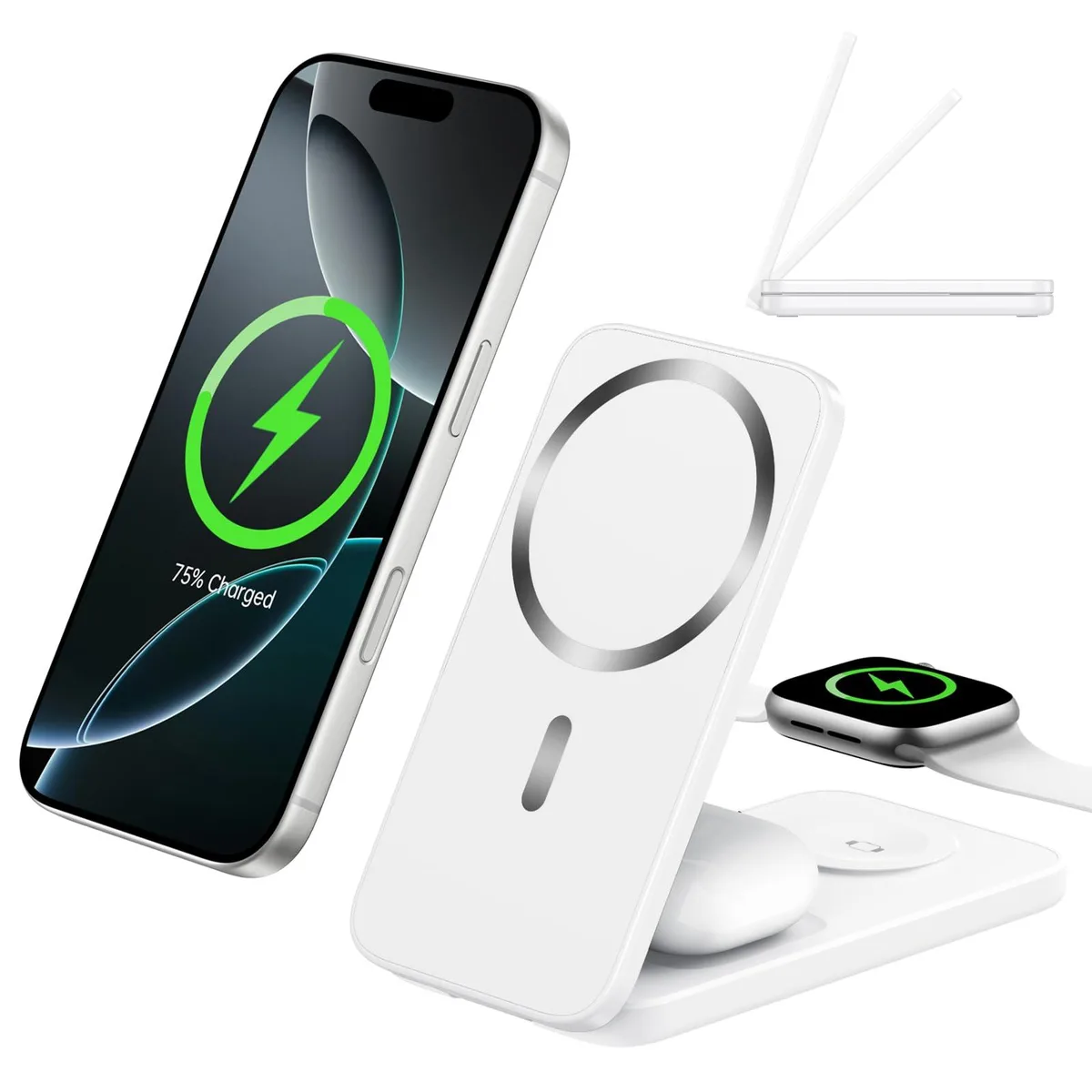  XNYAND W10 3 in 1 Wireless Charger White — product photo