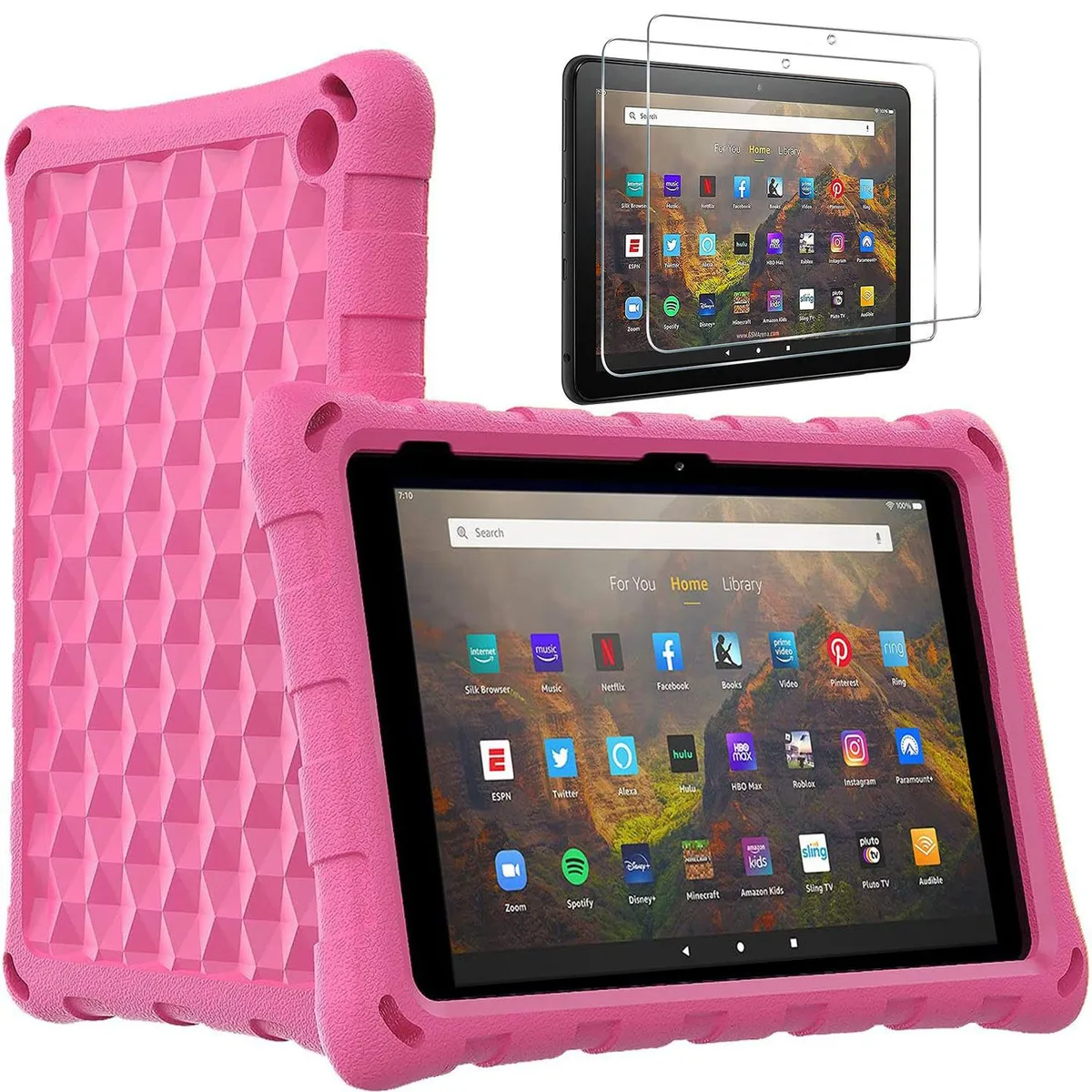 anicestore anicestore laptop case for Fire 7 12th Gen 2022 Hot Pink — product photo