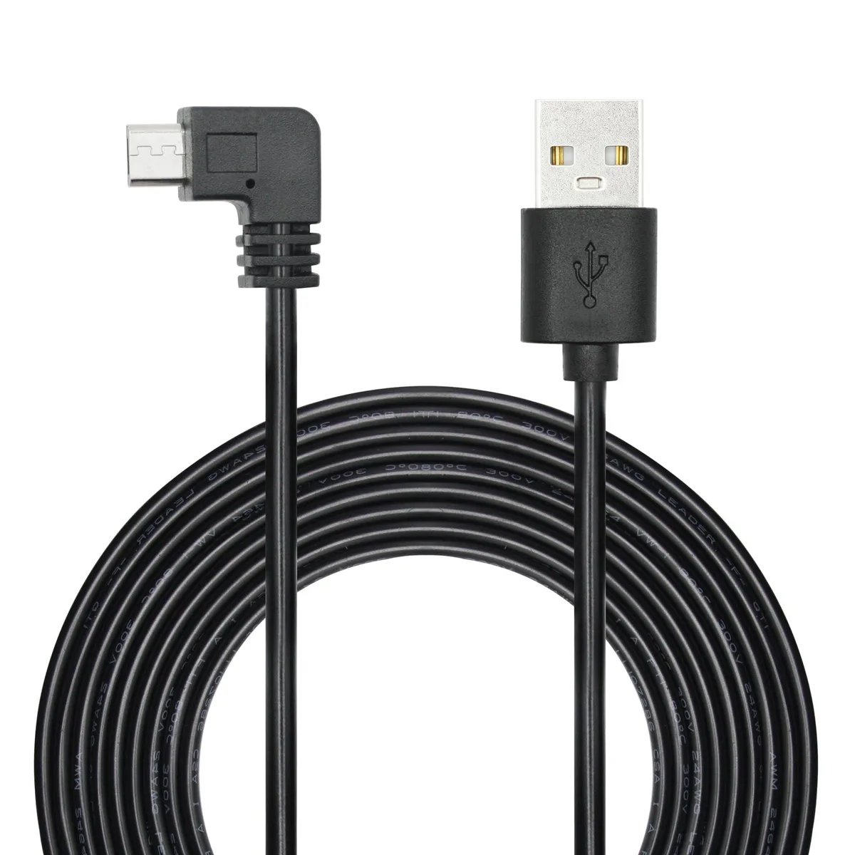 Vszerda Vszerda 90° Micro USB Power Cable 11FT 24AWG 2A — product photo