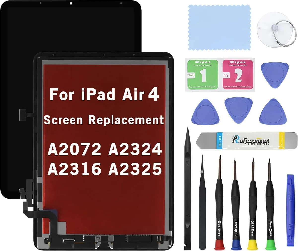 NUOLAISUN NUOLAISUN iPad Air 4 10.9" LCD Touch Digitizer Kit A2072 A2316 A2324 A2325 Black — product photo