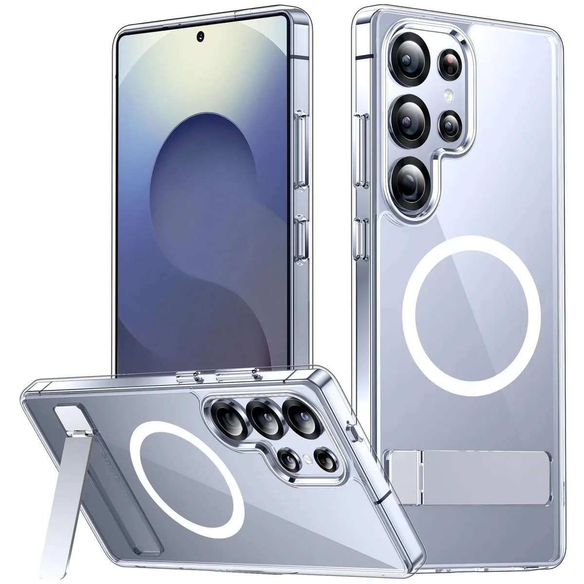 SPIDERCASE Galaxy S25 Ultra Magnetic Stand Case Clear — product photo