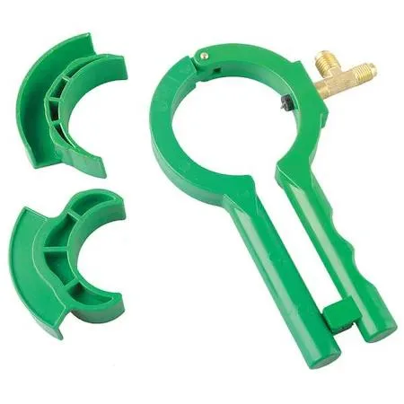 Green manual side can tap with two adaptors