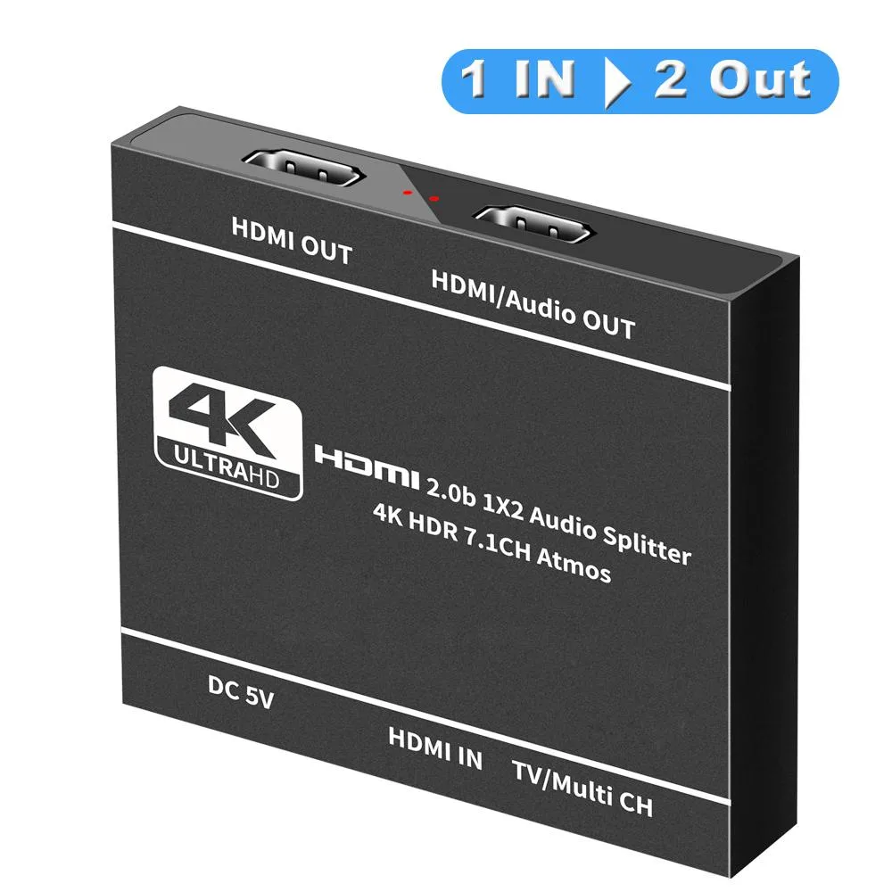 Jansicotek Jansicotek OZF12C 1×2 HDMI Audio Splitter 4K60 — product photo