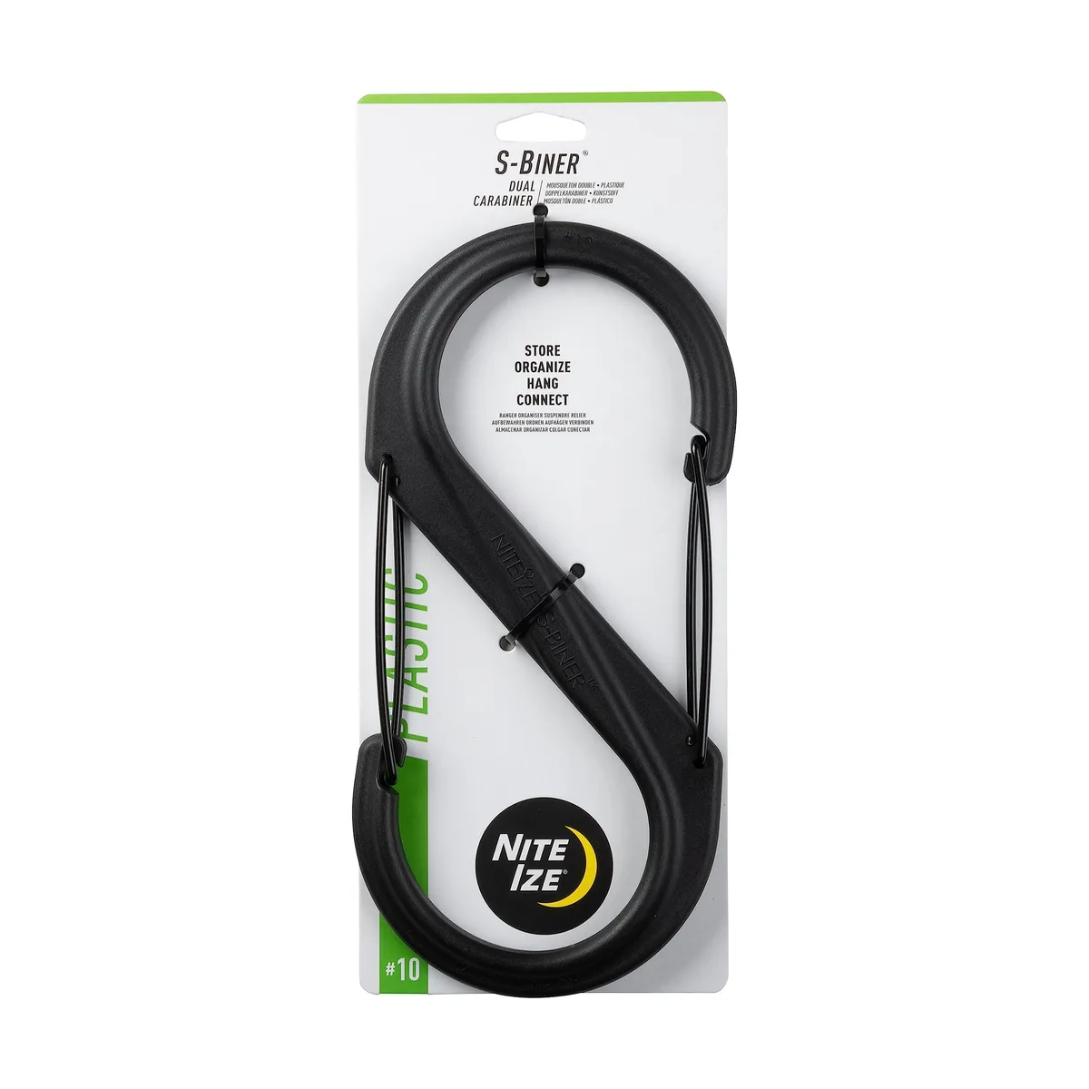  Carabiner Clip 10-3/8 in Plastic Black 100 lbs 2.25 in gates — product photo