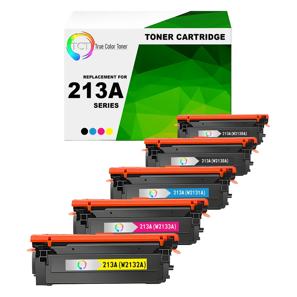 TCT TCT 213A Toner Cartridge 5 Pack W2130A W2131A W2132A W2133A — product photo