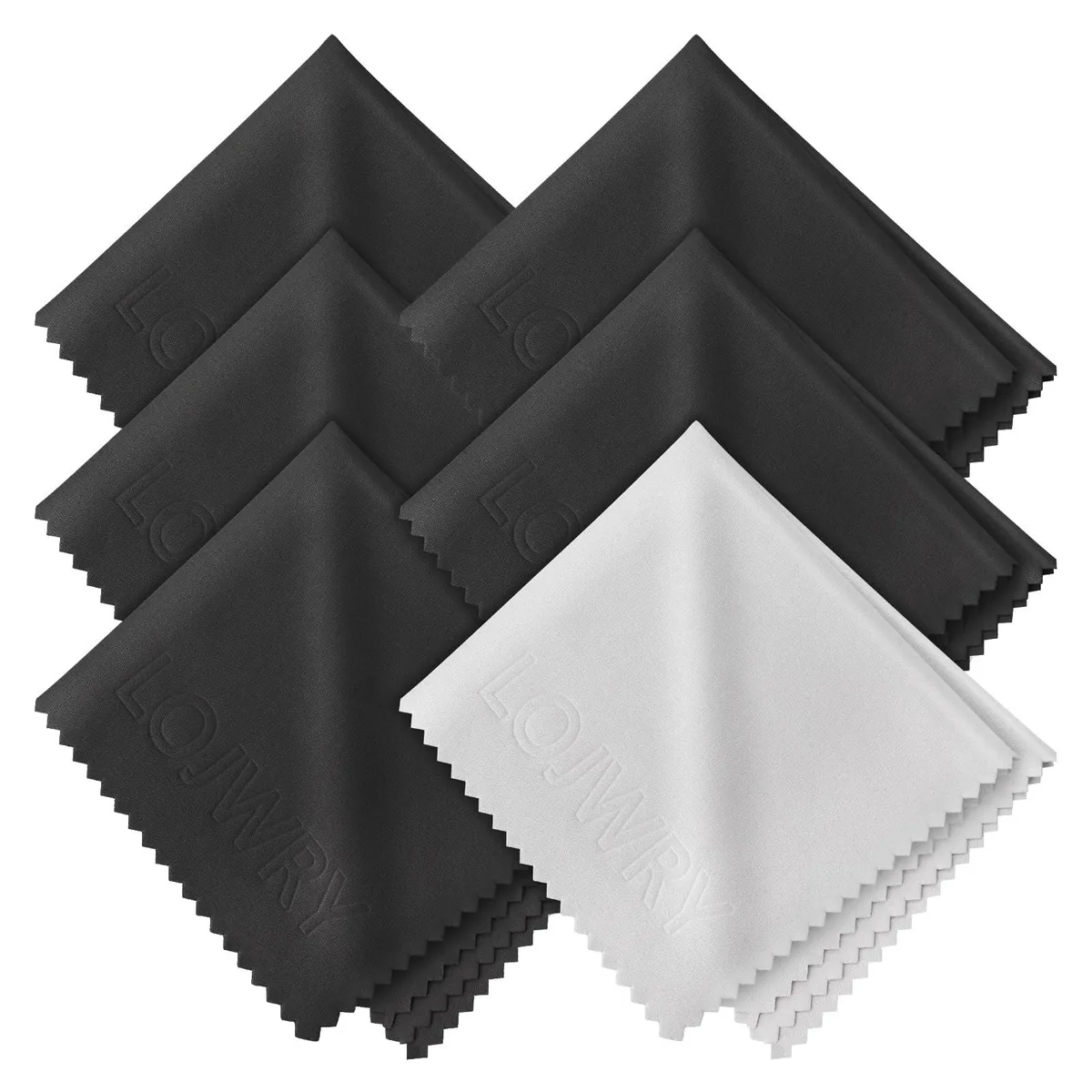 Six individually wrapped microfibre cloths for glasses and screens