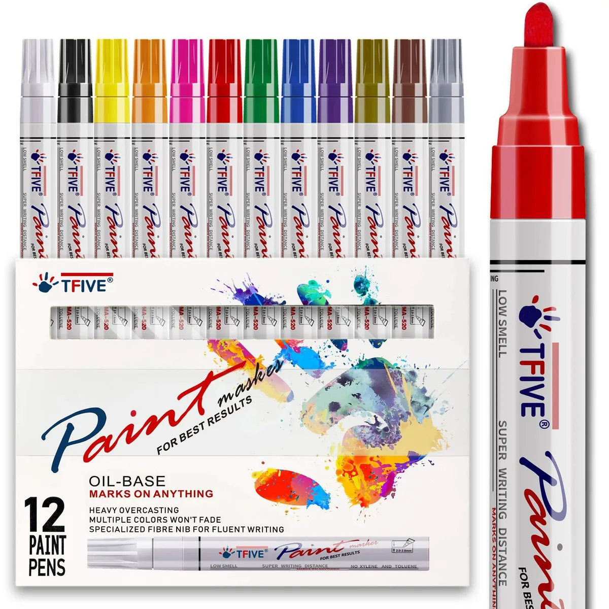 TFIVE Paint Markers 12 Color Oil-Based Set — product photo