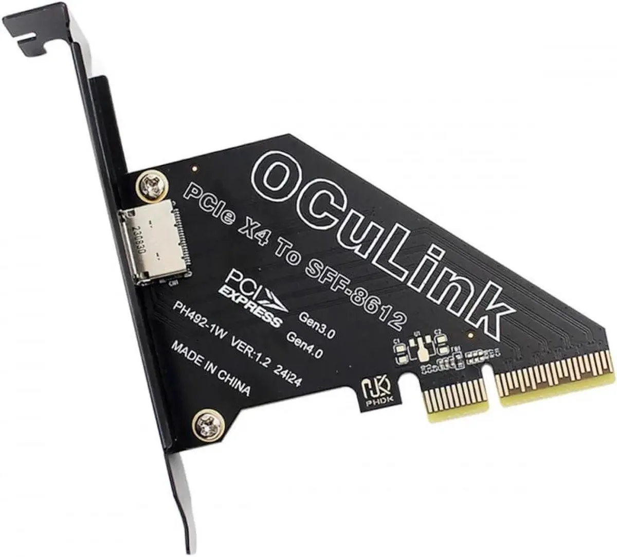 SMUGDESK SMUGDESK PCIe 4.0 x4 to OCuLink SFF8611 / SFF8612 Host Adapter Card — product photo