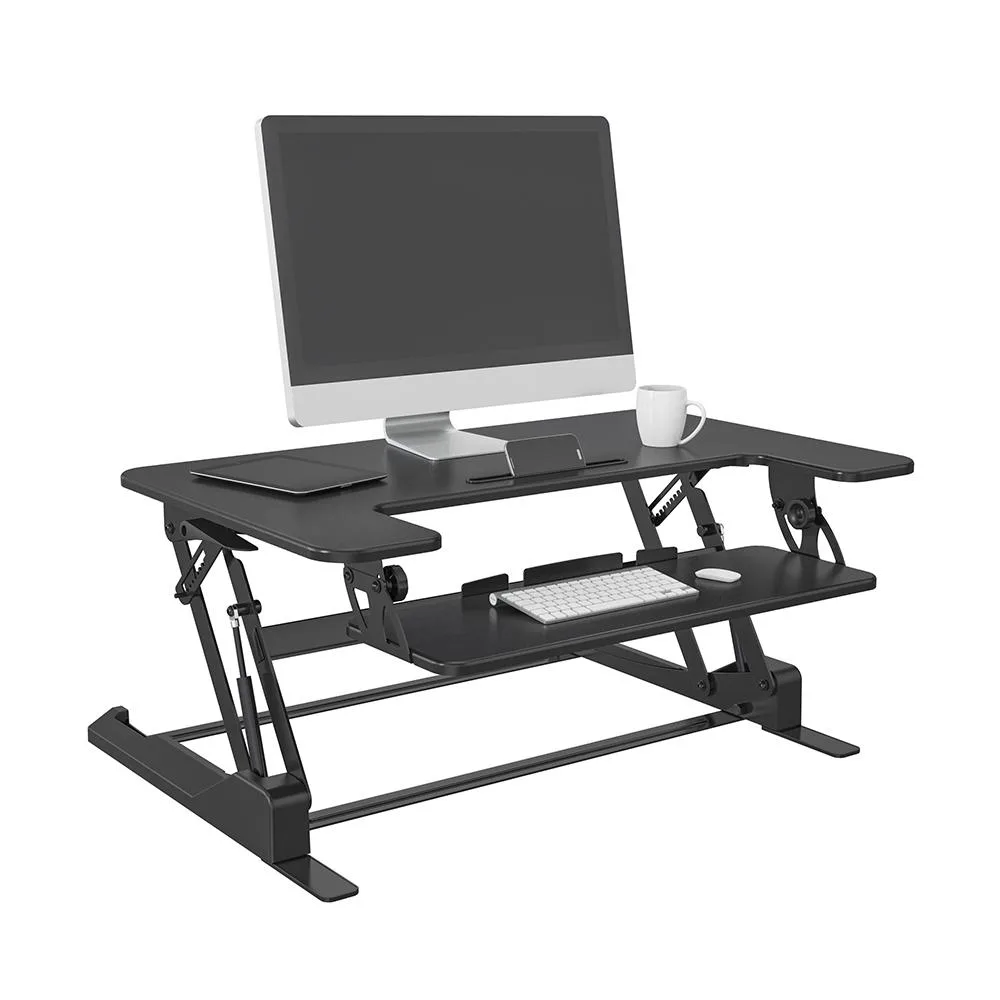 Techly Techly Sit Stand Desk Black 920x654x560mm 15kg — product photo