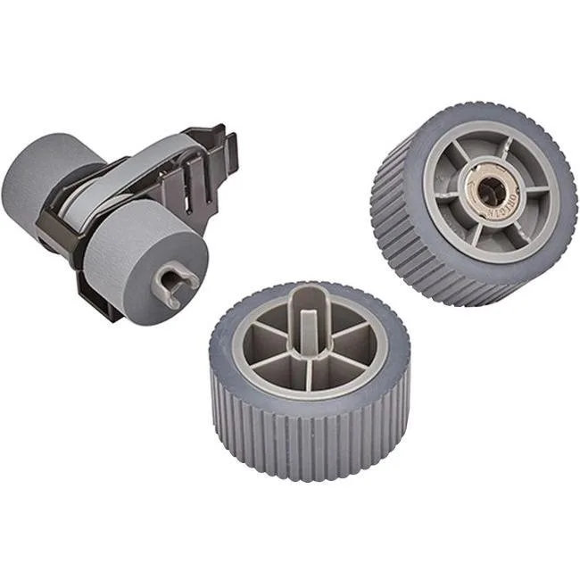 Small black rubber roller with metal shaft for Fujitsu fi-7600 and fi-7700 scanners