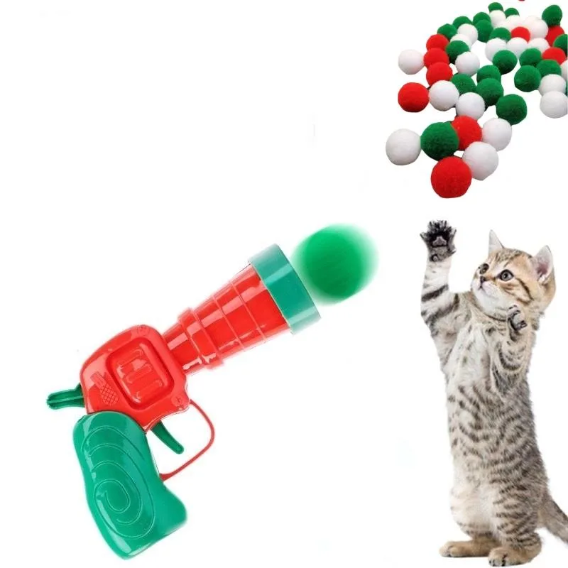 3MNSCD 3MNSCD Cat Pom Pom Ball Launcher 50 Balls Festive — product photo