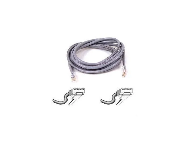 Grey Cat5e Ethernet patch cable, 5 ft, RJ45 connectors