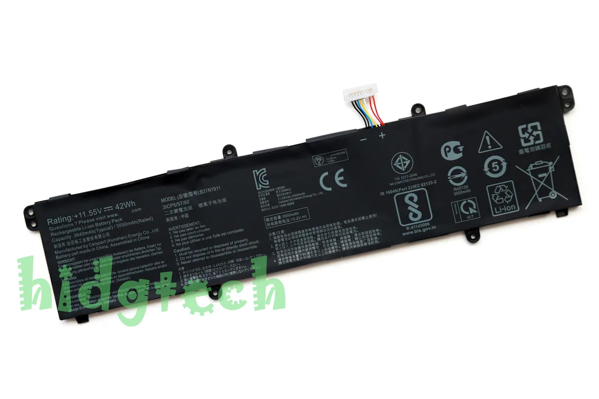 Beisite Beisite C31N1911 B31N1911 42Wh 11.55V laptop battery — product photo