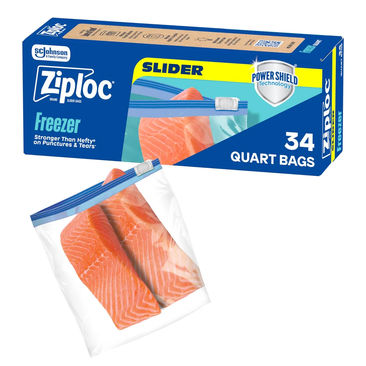 No Sew No Sew Quart Freezer Slider Bags 34 Count — product photo
