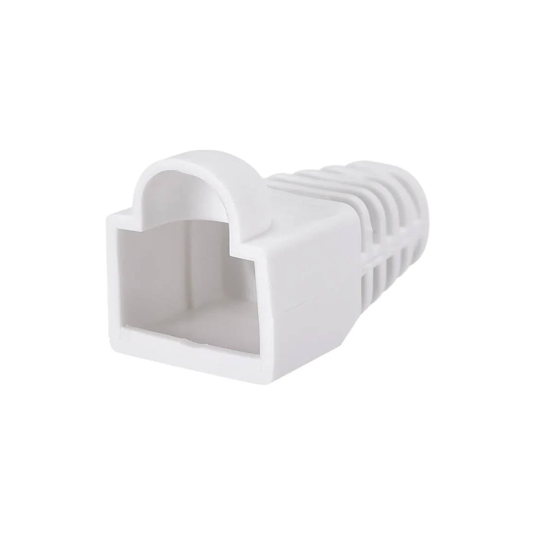 Unique-Bargains Unique-Bargains RJ45 Boots Cover 6mm Hole White Plastic 50Pcs — product photo