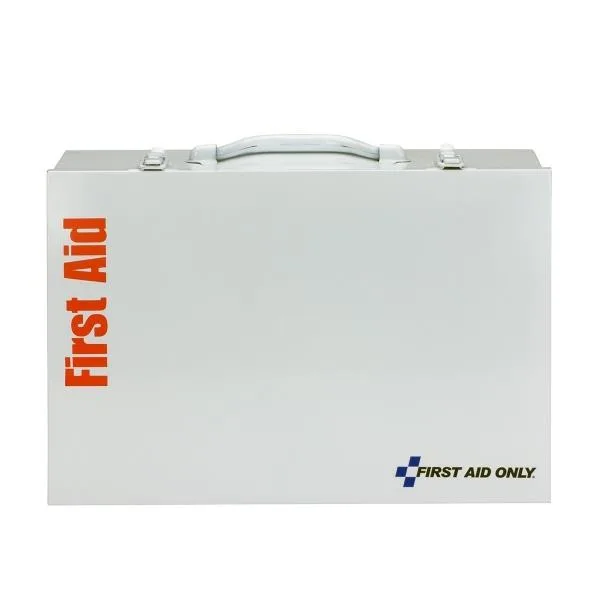 White industrial first aid kit box, 437 pieces for 75 people