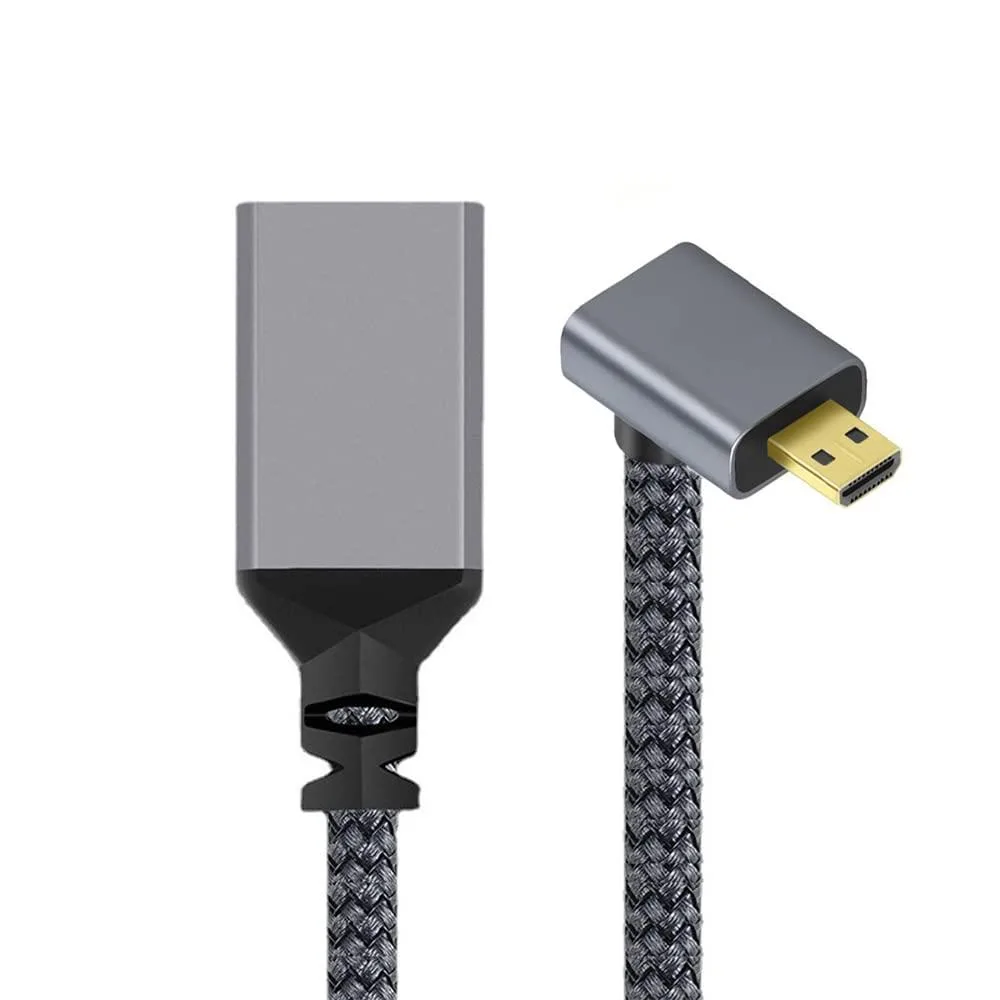 Fervit Fervit Micro HDMI 1.4 Male 90° Down Angled to HDMI Female Extension Cable — product photo