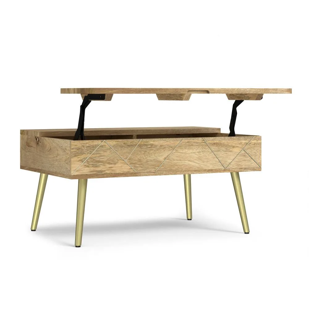 tuphen tuphen Jager Lift Top Coffee Table Natural Mango Wood — product photo