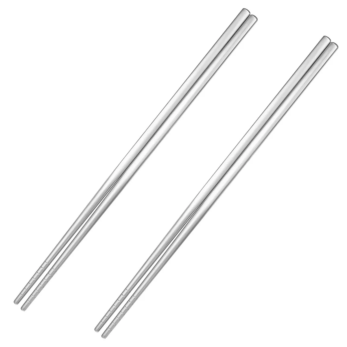 Fourteen silver titanium chopsticks in a bag