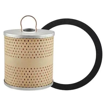 Transparent cartridge oil filter element with bail handle and attached grommets
