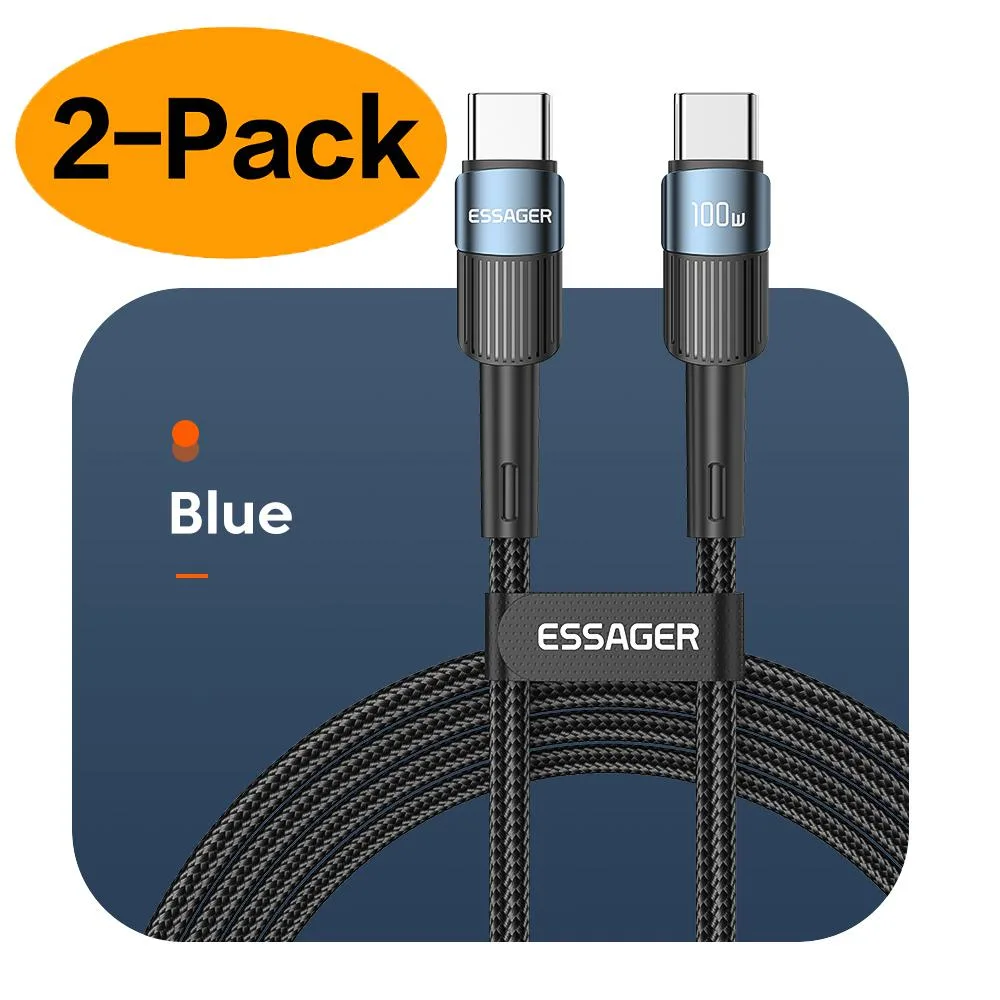 LUOM LUOM Essager XC100W USB-C cable 3.3ft 2-pack 100W 480Mbps — product photo