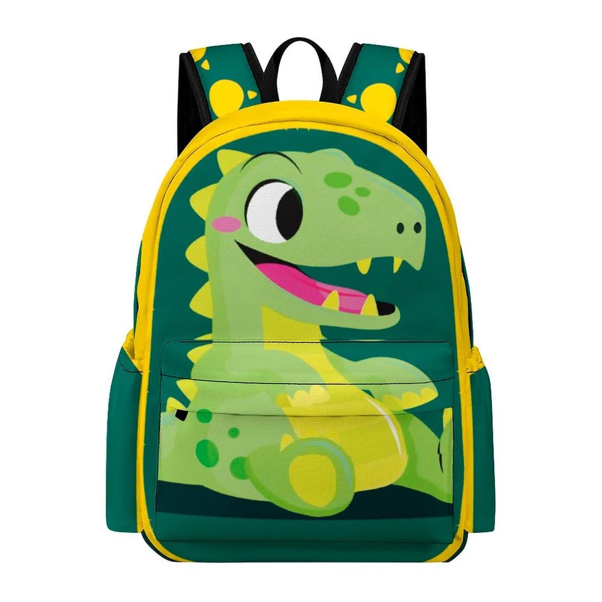 Olive 16 inch dinosaur cartoon backpack Oxford fabric adjustable straps
