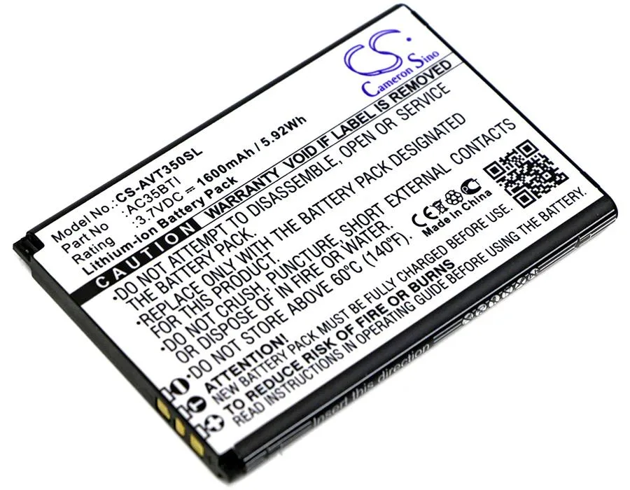 Rectangular replacement battery pack for A55 Helium devices