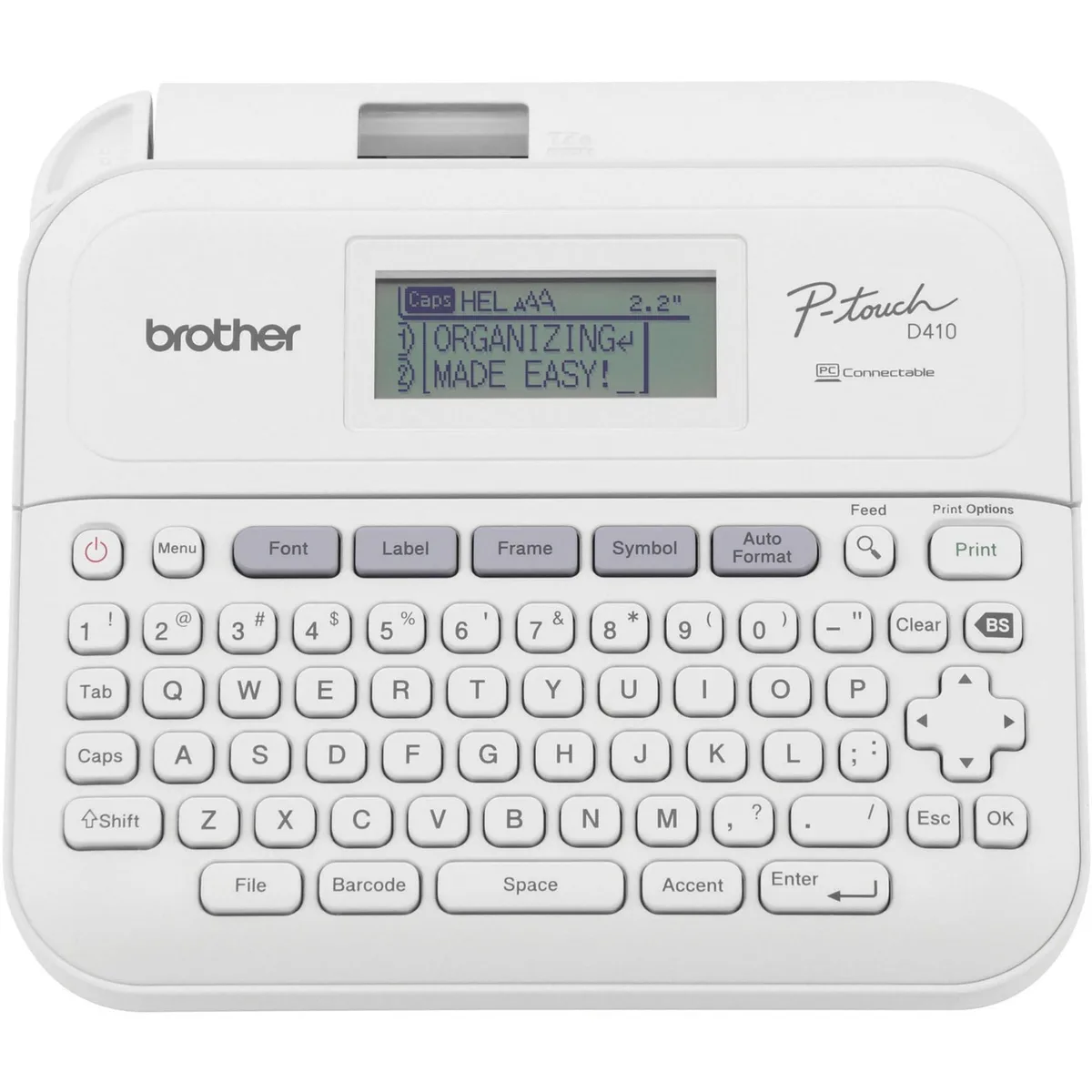 Brother PTD410 Label Printer USB 18mm TZe 8MB — product photo