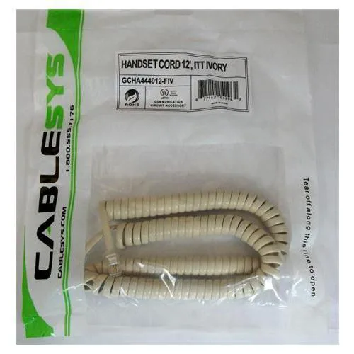 Cablesys Cablesys 1200IV 12 ft Ivory Handset Cord — product photo
