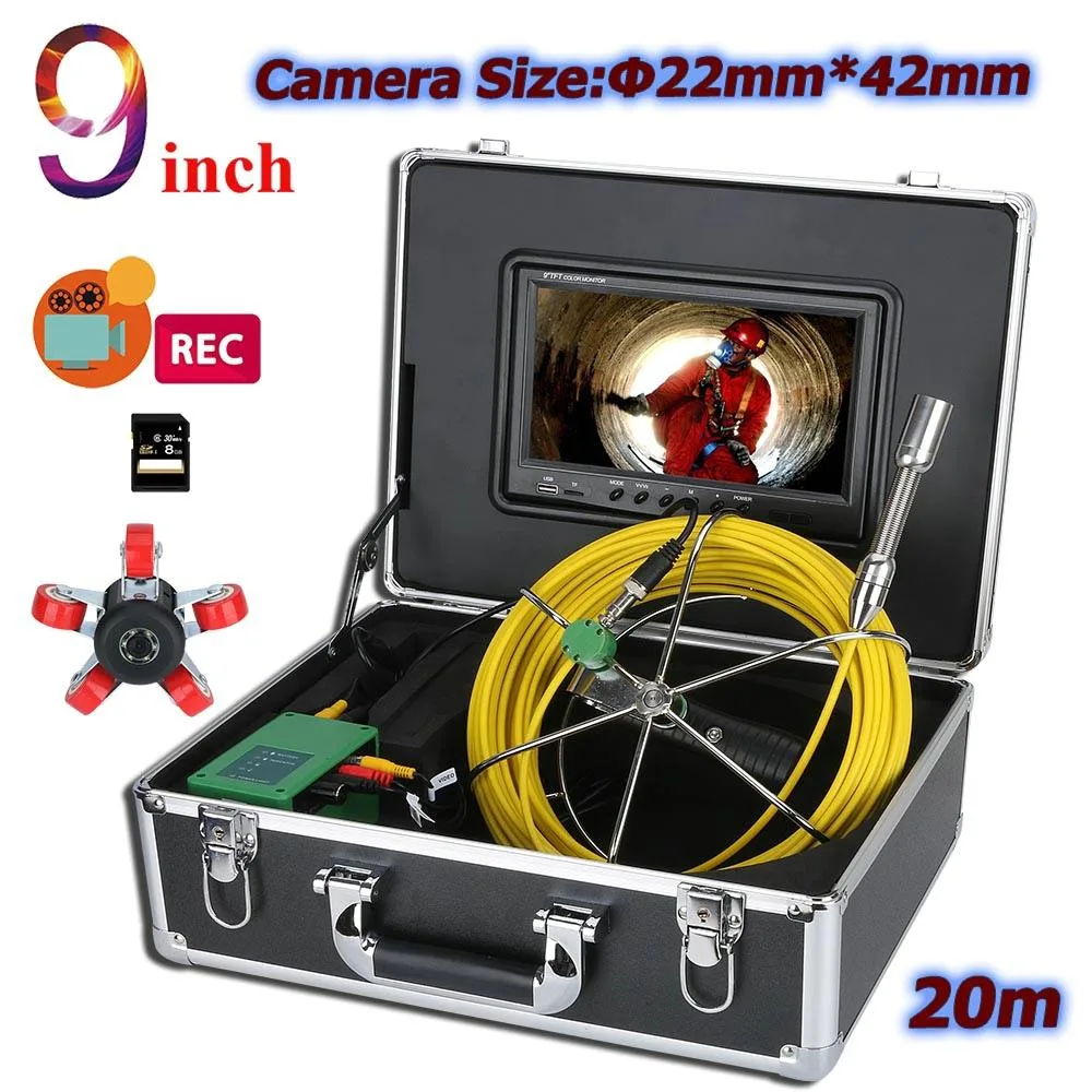visiPower visiPower 9" DVR Pipe Inspection Camera 20m Cable 22mm IP68 — product photo