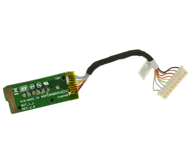 A thin black ribbon cable with connectors on both ends, labelled LIV12CBL for Dell Latitude 7202 left-side battery