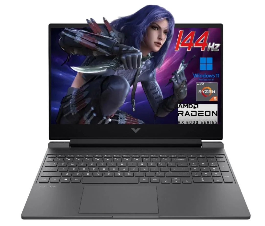HP HP Victus 15.6" 144Hz FHD Gaming Laptop Ryzen 5 7535HS 32GB 1TB Radeon RX 6550M Mica Silver — product photo