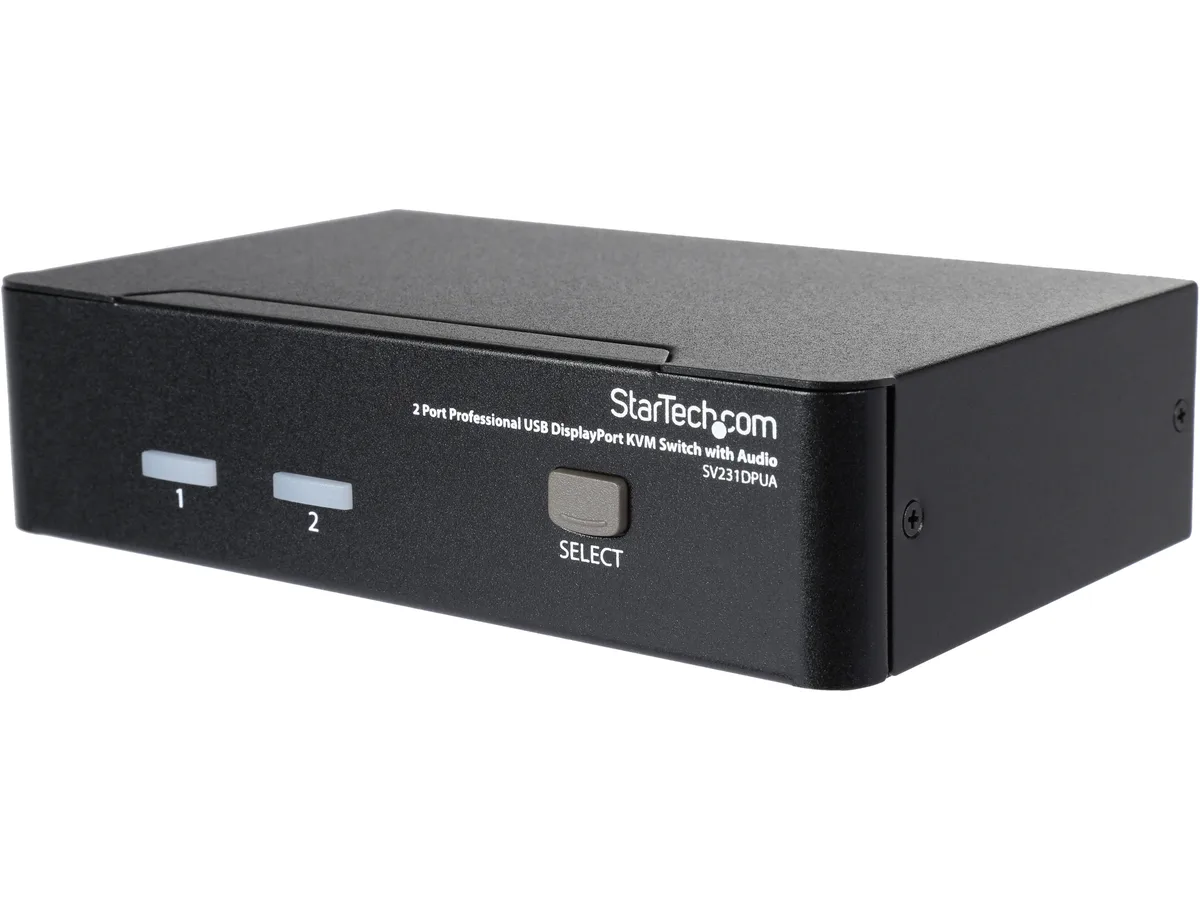 STARTECH STARTECH SV231DPUA 2 Port USB DisplayPort KVM Switch with Audio — product photo
