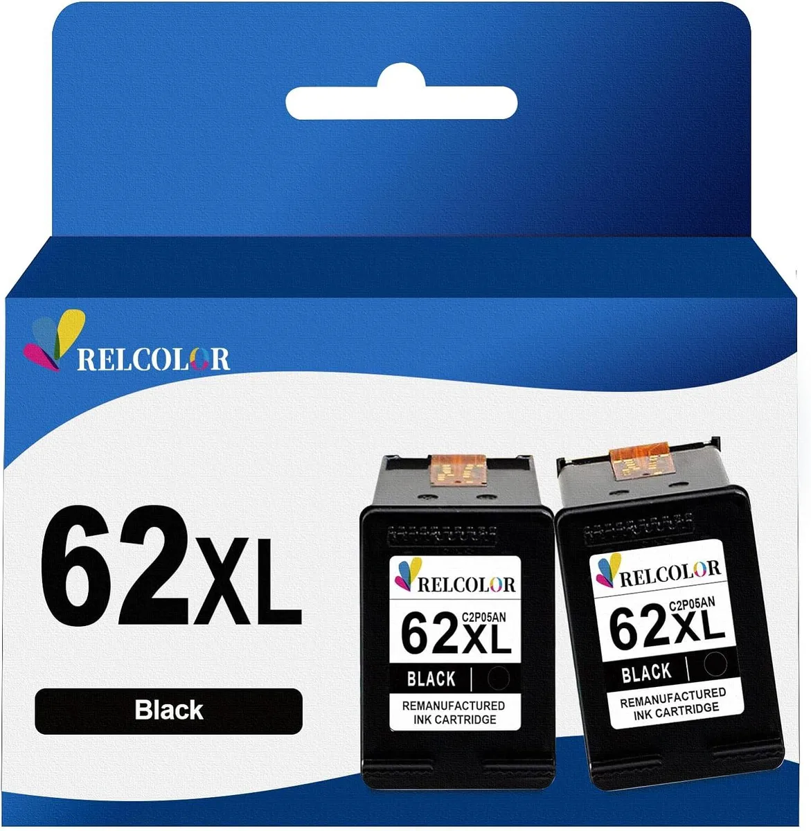 NuoTo NuoTo HP 62XL Black Ink Cartridge 2 Pack — product photo