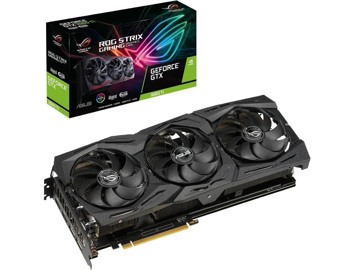 ASUS ASUS ROG Strix GeForce GTX 1660 Ti STRIX1660TI-A6G-GAMI graphics card — product photo