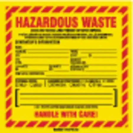 Brady Brady 121152 California Hazardous Waste Label Pack of 100 — product photo