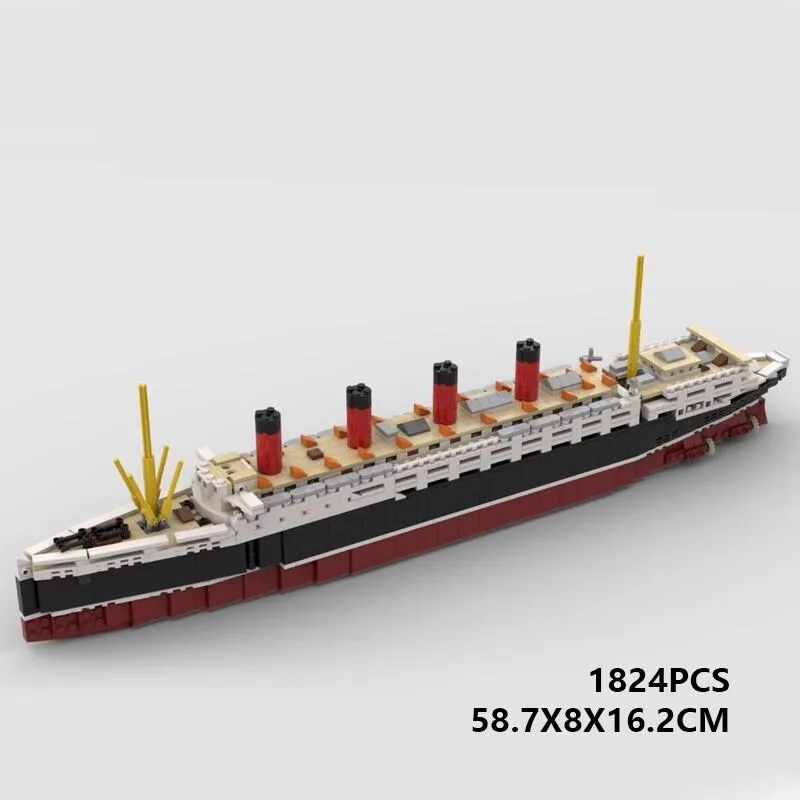 ZITIANYOUBUILD ZITIANYOUBUILD MOC-58644 RMS Lusitania 1:400 Scale 1824 Parts — product photo