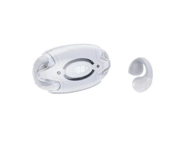 LORDWORLD LORDWORLD White Open Ear Clip Headphones Bluetooth 5.3 30H — product photo