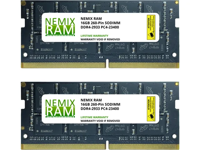 NEMIX RAM NEMIX RAM 32GB (2x16GB) DDR4 2933 CL21 SODIMM laptop RAM — product photo