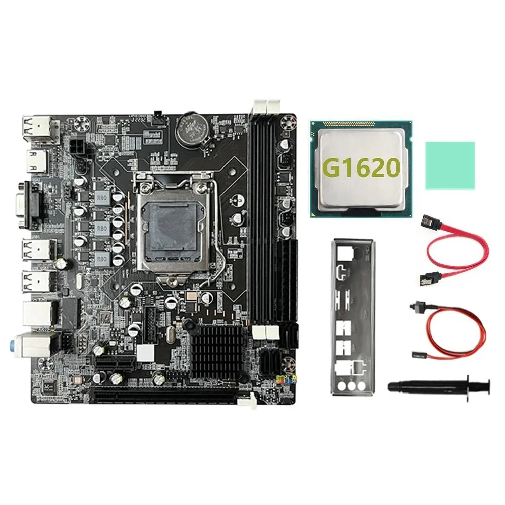YINGHUA YINGHUA B75 server motherboard LGA1155 DDR3 16G G1620 CPU SATA cables — product photo