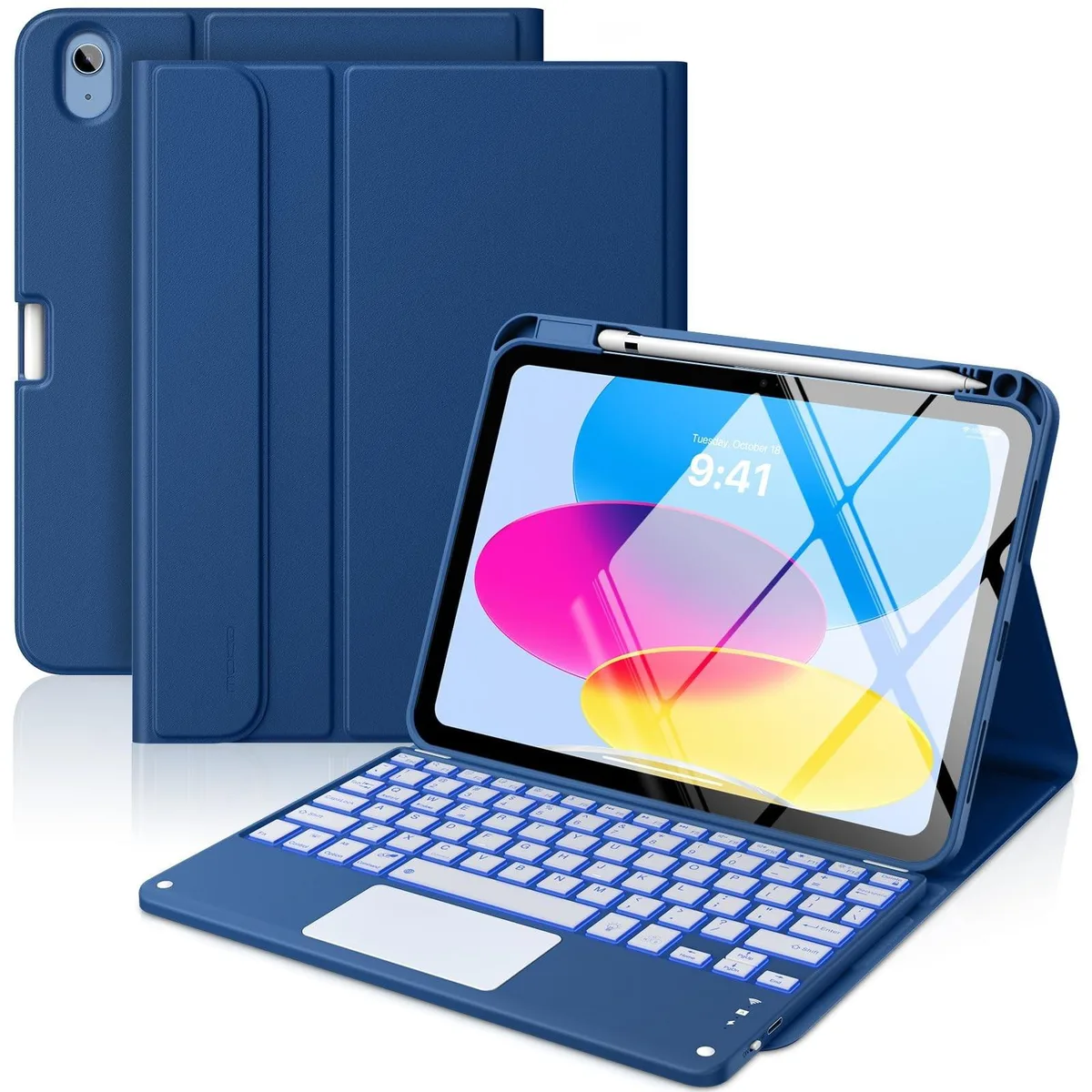 Moko Moko A3354 2 in 1 accessory for iPad 11 10.9 2025 2022 Navy Blue — product photo