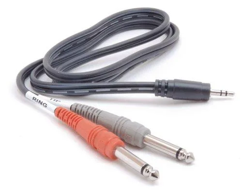 Hosa Technology Hosa Technology CMP153 3.5 mm stereo mini to dual 1/4" mono breakout Y-cable — product photo