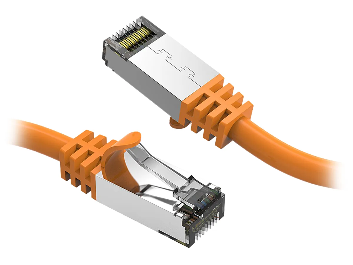 Nippon Labs Nippon Labs 60CAT8-7-26OR network ethernet cable Cat8 7 ft 26 AWG shielded orange — product photo