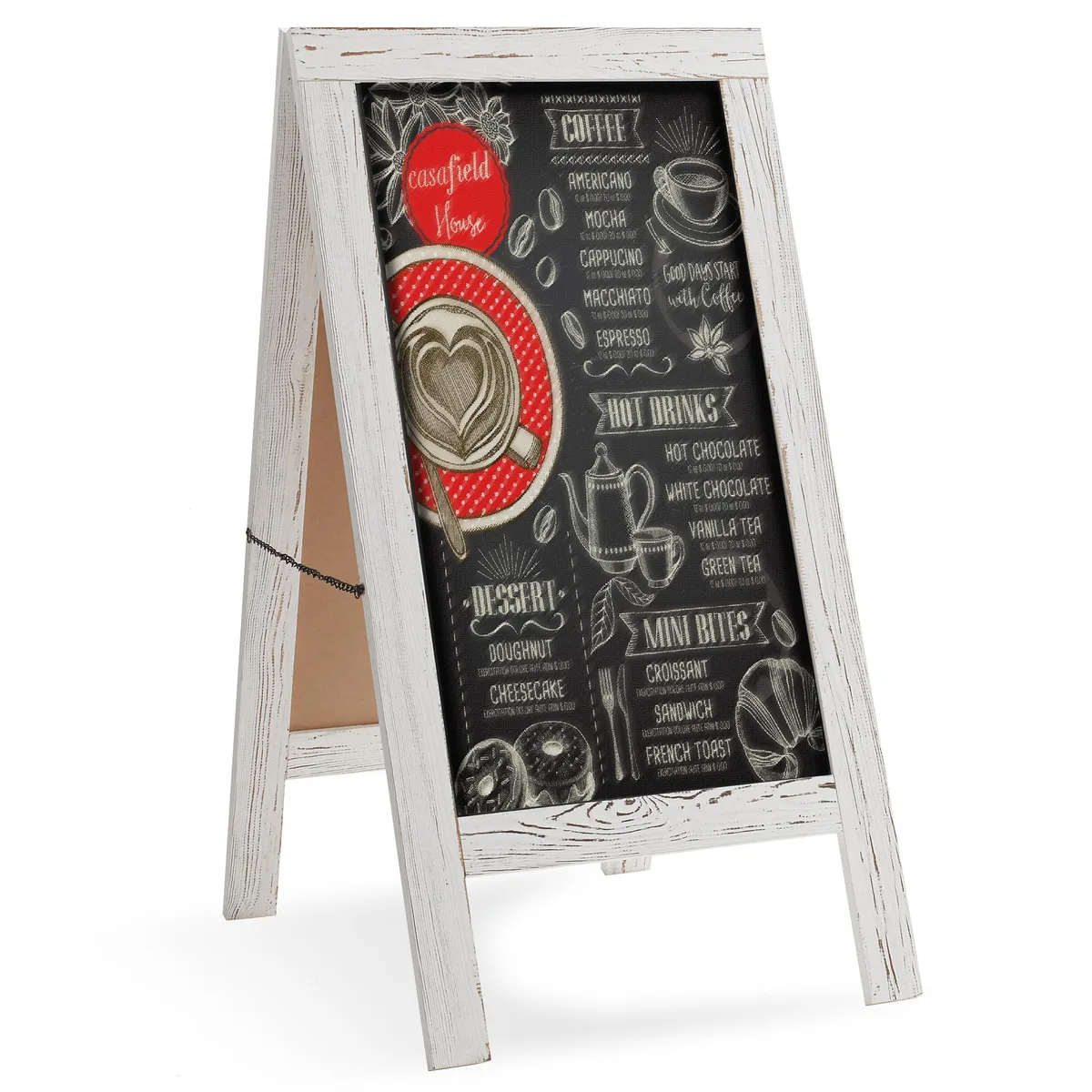 Casafield Casafield A-Frame Chalkboard Sign 40 x 20 Whitewash — product photo