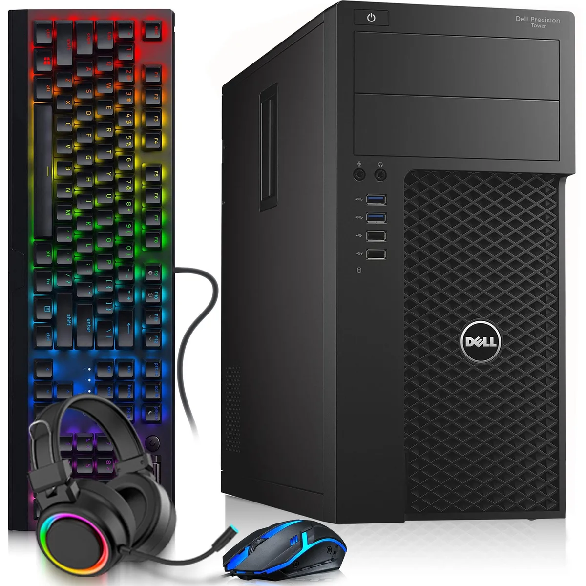 DELL DELL Precision 3620 desktop PC Intel Core i5-7500 16GB DDR4 256GB SSD GT 1030 Windows 11 Pro — product photo
