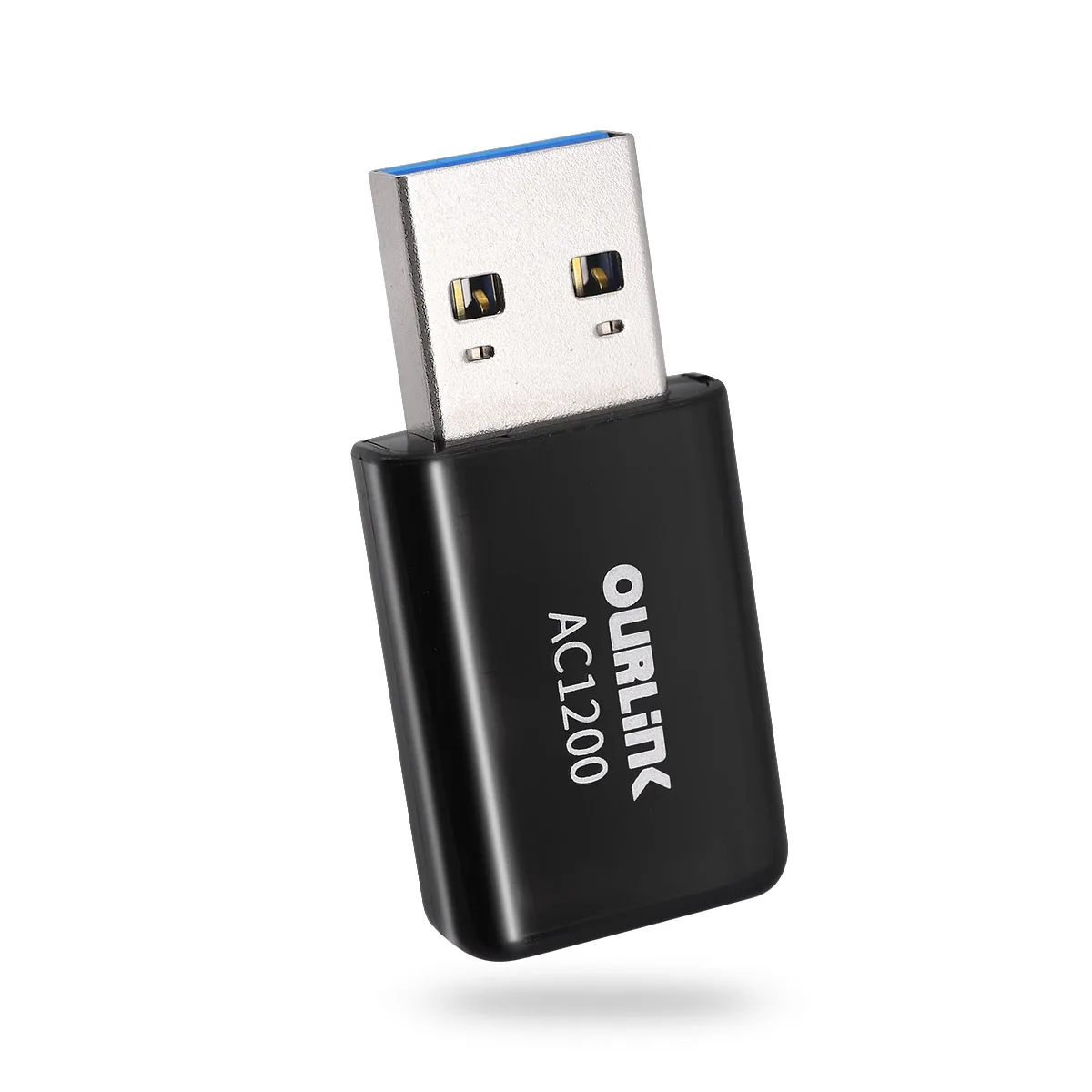 OURLINK OURLINK USB 3.0 Wi-Fi Adapter 1200Mbps Dual Band 2.4/5GHz Mini Black — product photo