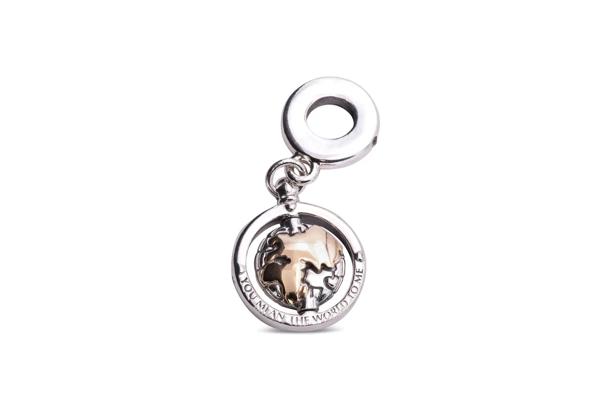 PANDORA Pandora People Spinning World Dangle Charm Bracelet — product photo