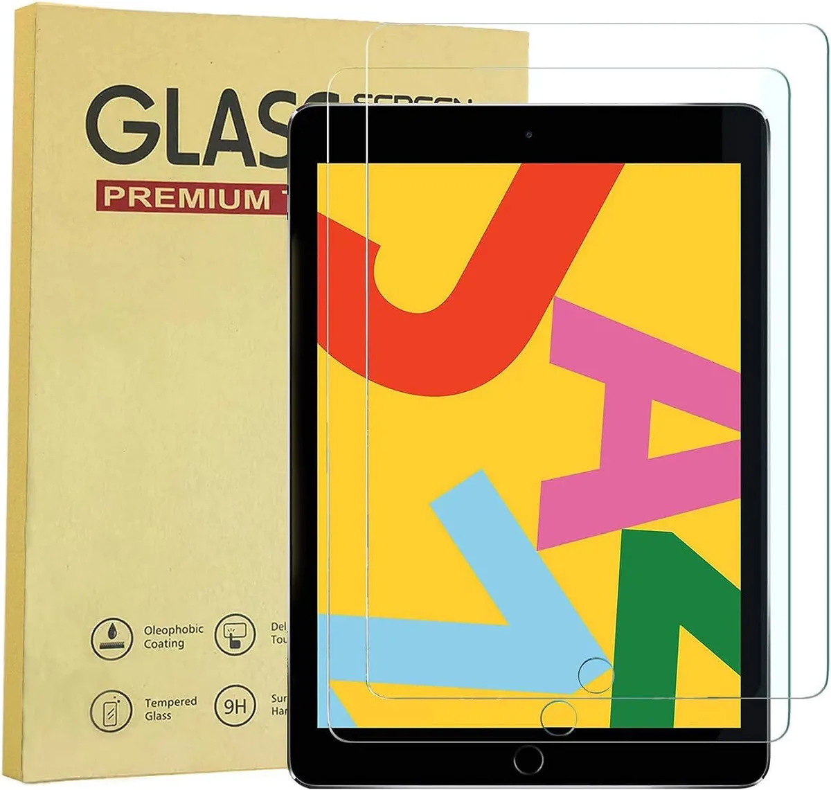 Werleo Werleo Tempered Glass Screen Protector 2 Pack 10.5 Inch iPad Air 3 2019 iPad Pro 10.5 2017 Clear accessory — product photo