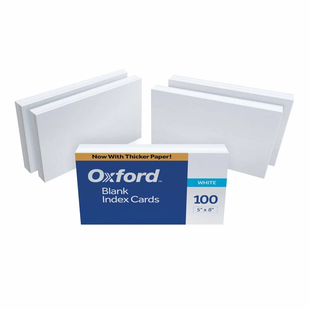  Oxford 50EE Blank Index Cards 5" x 8" White 500 Cards 5 Packs — product photo